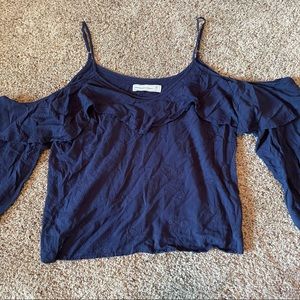 Abercrombie and Fitch off the shoulder blue top